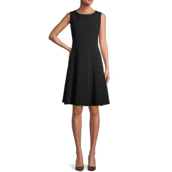 Black Label by Evan-Picone Sleeveless Fit + Flare Dress, Size 8, Black BRAND NEW - Picture 4 of 5